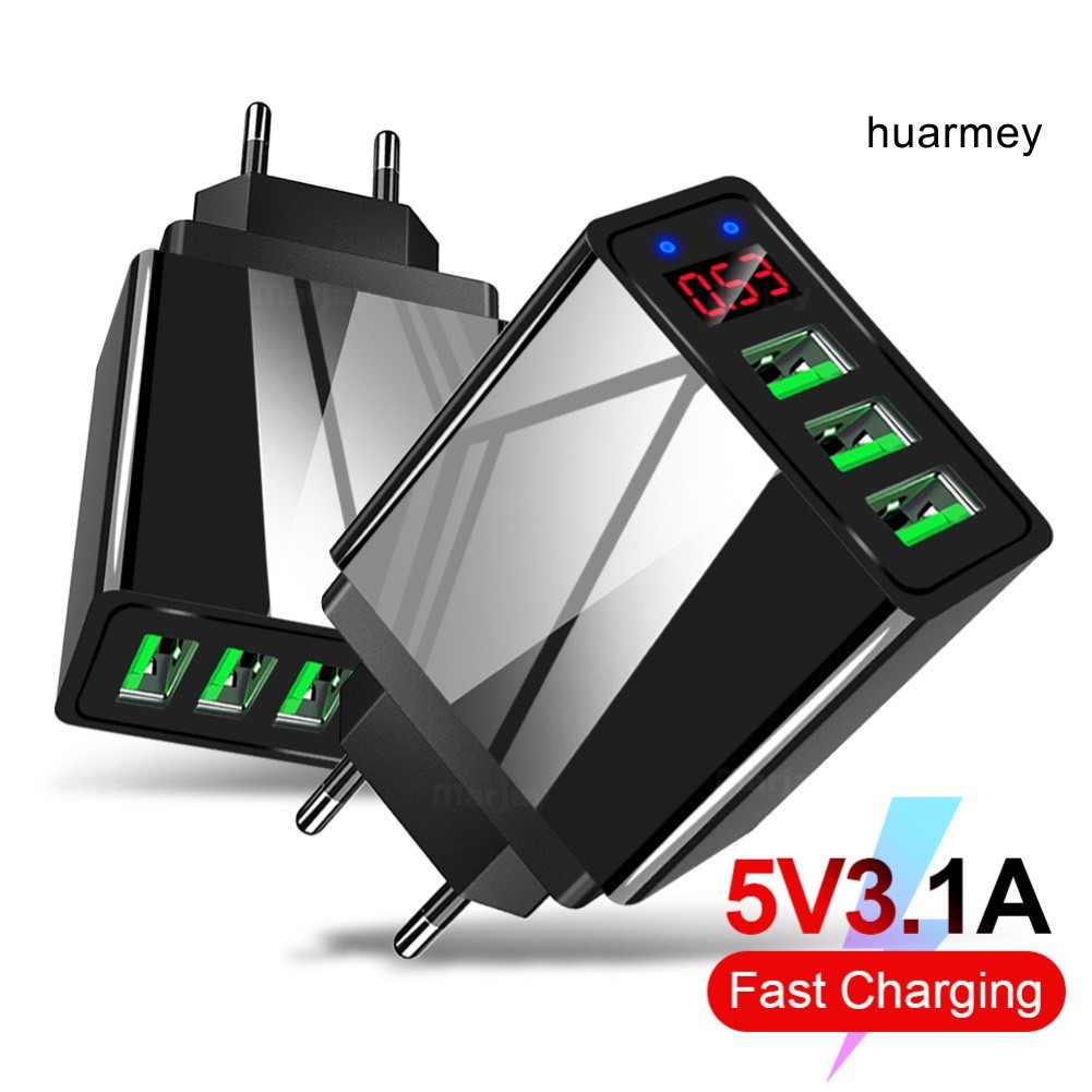 Củ Sạc Nhanh 3 Cổng Usb 3.1a