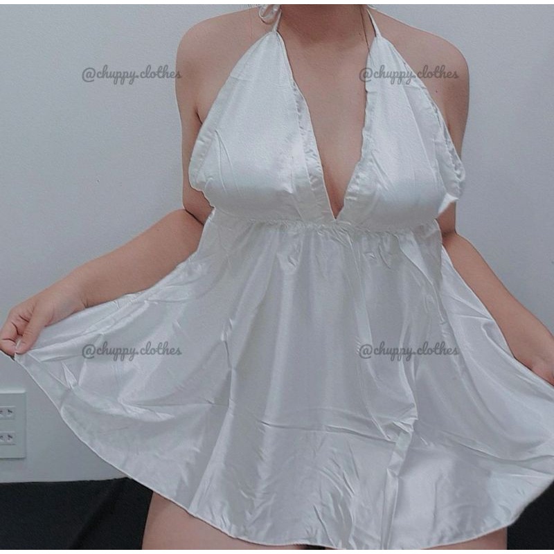 Đầm/váy ngủ lụa trắng, đen, đỏ Bigsize từ 45-85kg