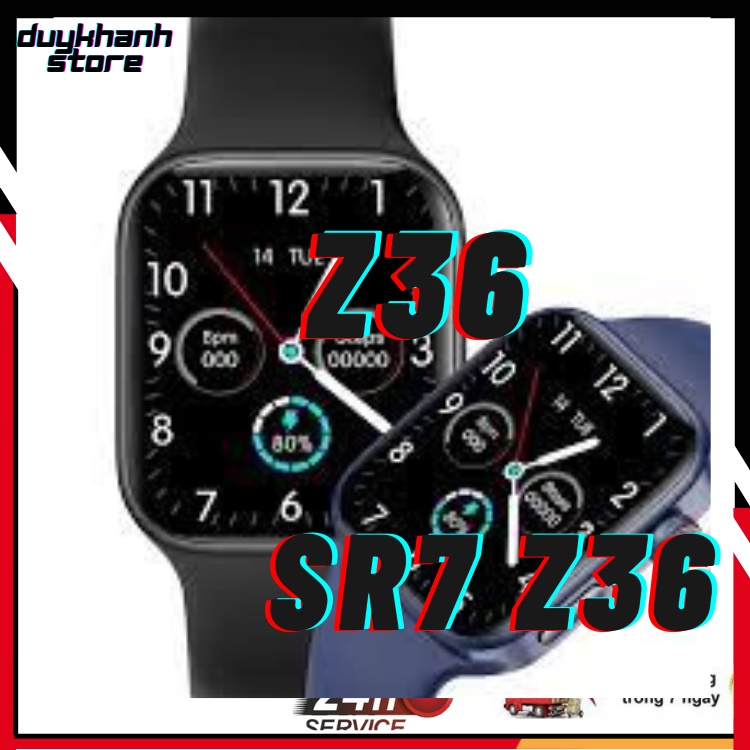 Đồng Hồ Thông Minh SR7 Z36,Màn Hình Tràn Viền Theo Dõi Sức Khỏe,Nghe Gọi,Nhận Thông Báo,Kháng Nước IP67,Thay Hình Nền BH