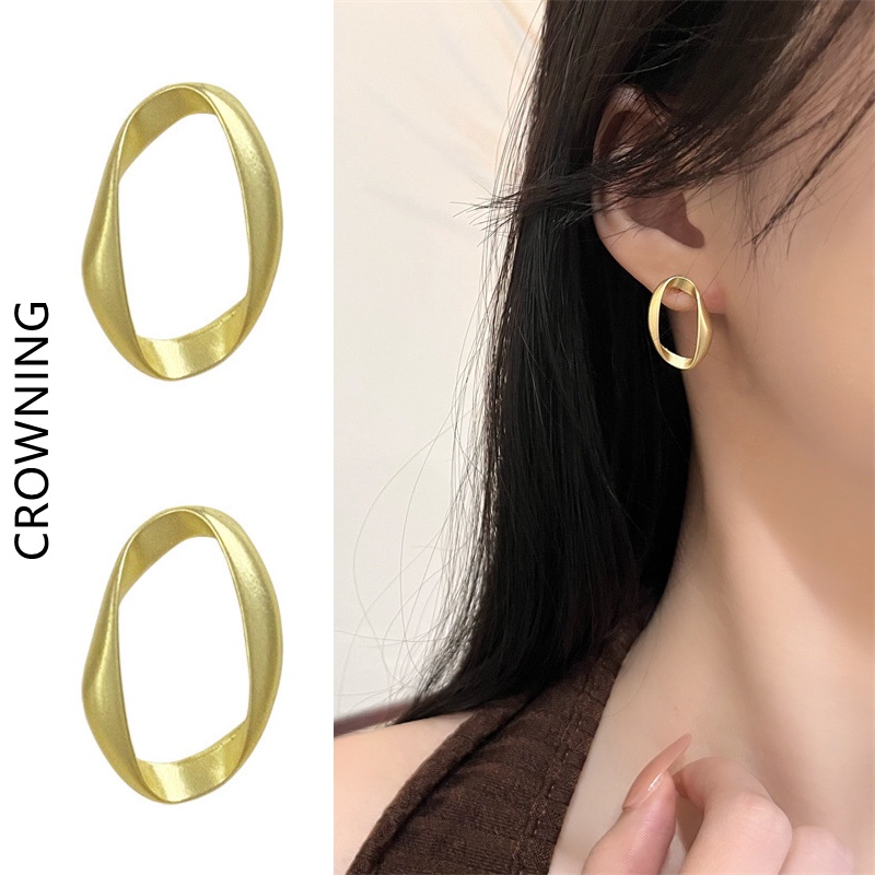 Bông Tai Mạ Bạc 925 Kiểu Bất Đối Xứng Thời Trang Hàn Quốc 2022 Cho Nữ F698