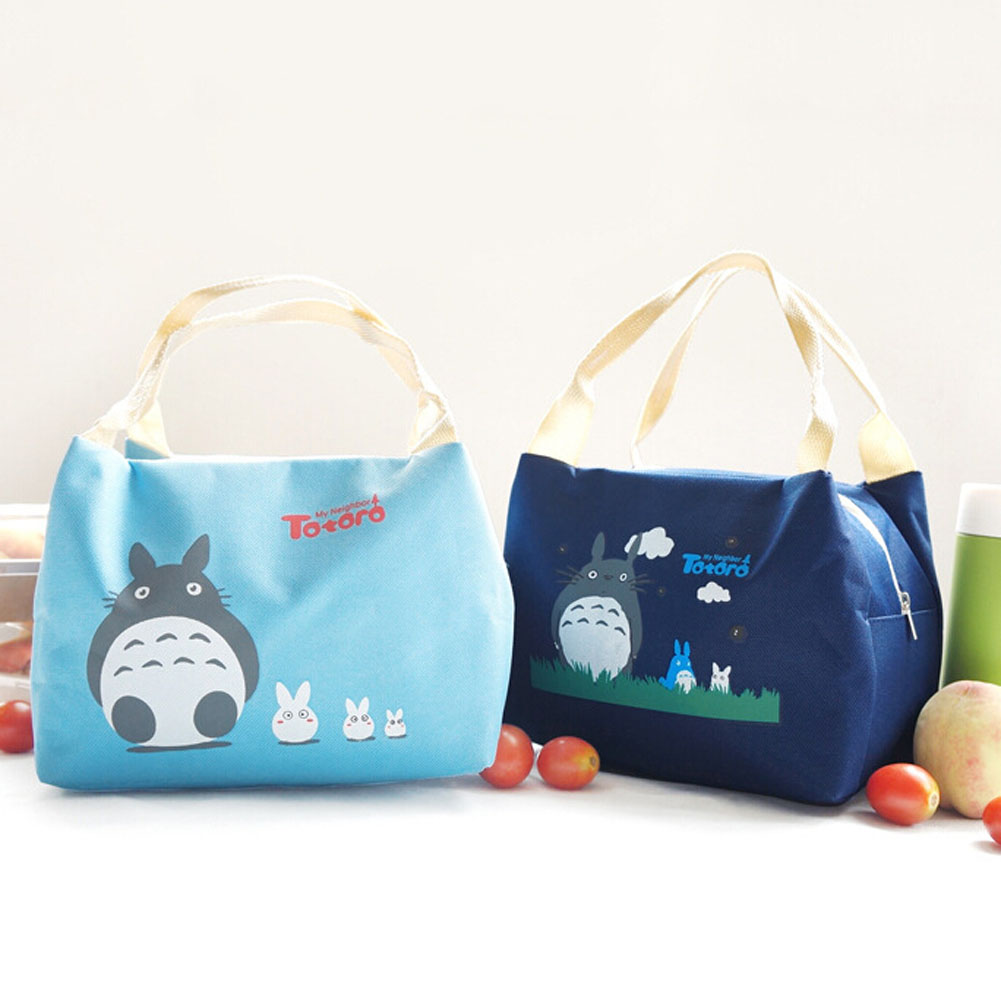 Túi Giữ Nhiệt Đựng Hộp Cơm Trưa In Hình Totoro Đáng Yêu