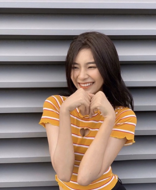 ÁO CROPTOP SỌC CUT OUT ( KÈM HÌNH THẬT )