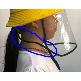 Nón chống dịch có dây và che cả đầu