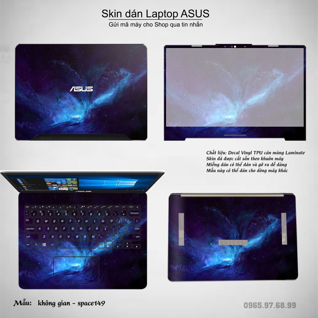 Skin dán Laptop Asus in hình không gian _nhiều mẫu 25 (inbox mã máy cho Shop)