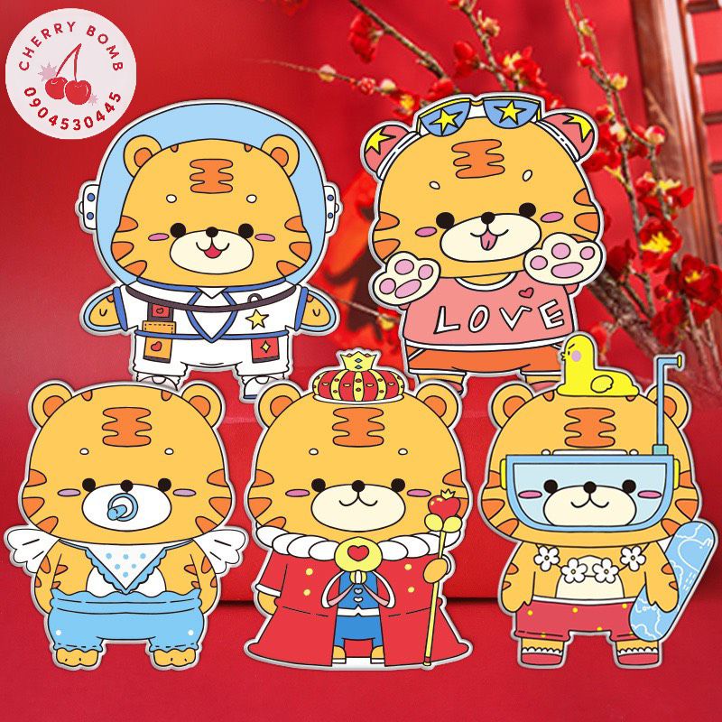 (Chọn Mẫu) Combo 50 bao LÌ XÌ TẾT 2022 Hoạt Hình Chibi Đáng Yêu - Bao Lì Xì Chất Lượng Cao Nhiều Mẫu Mã