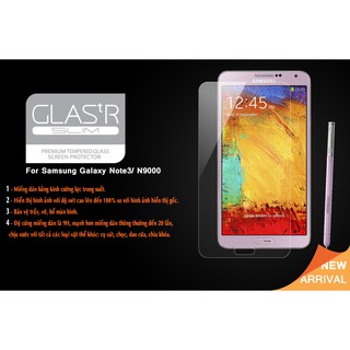 Kính cường lực Glass dành cho Samsung Galaxy Note 3