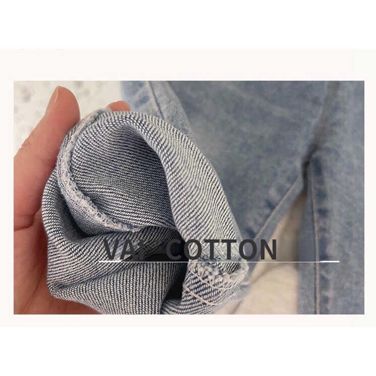 Quần Jean dễ thương cho bé trai,Quần Jean Dài Vải Cotton Co Giãn Tốt In Hình Vịt Donald Thời Trang Cho Bé Trai
