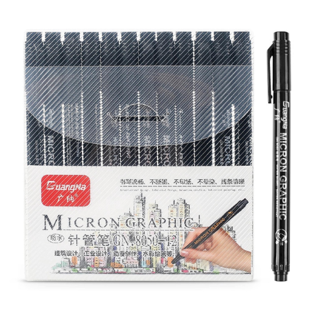 Bút line đi nét kháng nuớc cao cấp MICRON GRAPHIC đi nét kháng nước, bút kỹ thuật, bút đầu kim