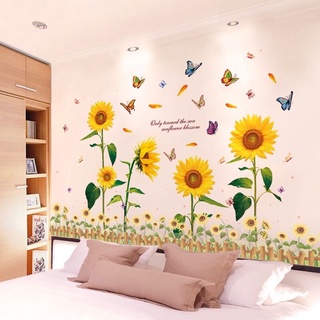 Decal Dán Tường Mẫu Hướng dương + chân hướng dương