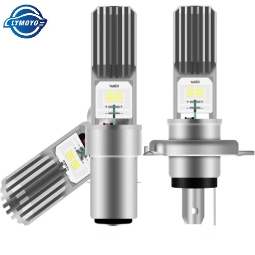 Đèn pha LED LYMOYO T19 H4 P15D BA20D 30LED 8W DC12V cho xe máy