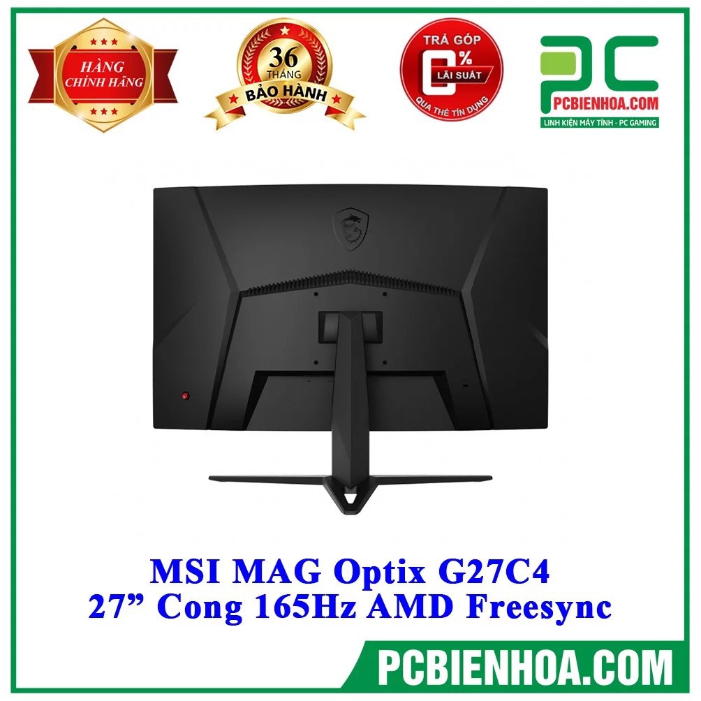 MÀN HÌNH MSI MAG OPTIX G27C4 27" CONG 165HZ AMD FREESYNC TẶNG BÀN DI CHUỘT GAMING | WebRaoVat - webraovat.net.vn