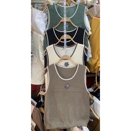 ÁO LEN SÁT NÁCH HOA CHẤT ĐẸP MS15331