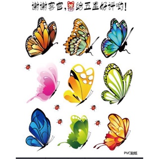Decal tranh dán tường những chú bướm xinh