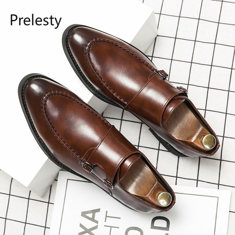 Luxury pointed-toe leather shoes for men