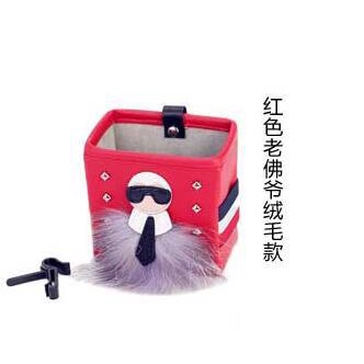 Hộp Đựng Đồ Dùng Bằng Da Họa Tiết Hoạt Hình Gắn Lỗ Thông Gió Xe Hơi Tiện Dụng