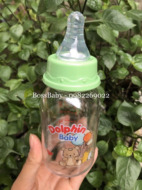 Bình sữa cổ hẹp Dolphin 120ml (có van chống sặc)