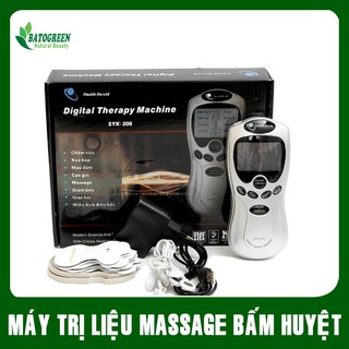 Máy Massage Bấm Huyệt Xung Điện Kỹ Thuật số Digital Therapy Machine SYK 208 4 Miếng Dán 90