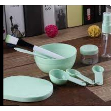 Bộ dụng cụ làm đẹp 7 món: bát trộn mặt nạ/ thìa đong/ lọ chiết…🍉Duashop🍉