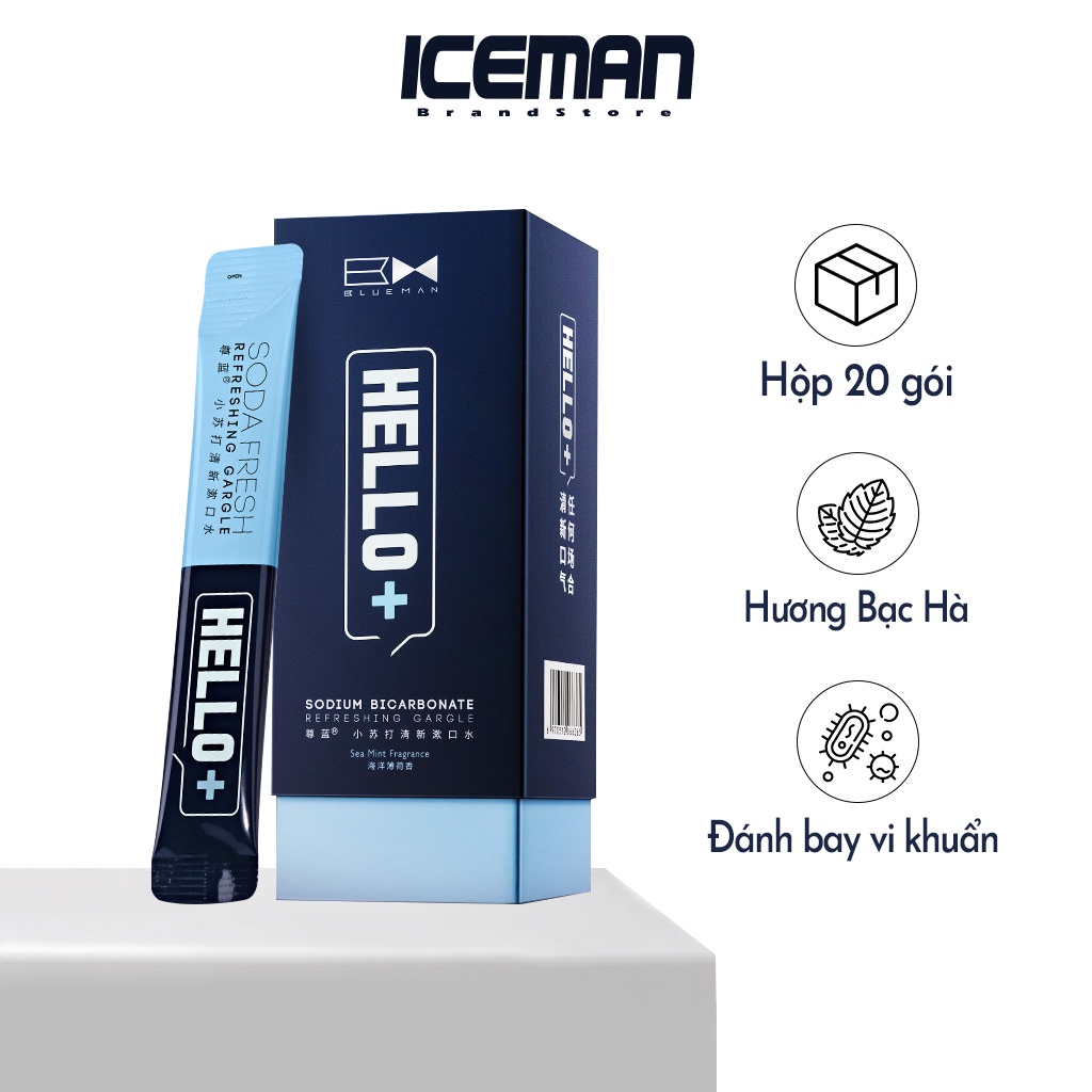 Nước Súc Miệng BLUEMAN Ngừa Sâu Răng Hương Thơm Mát Lạnh 12g x 20gói ZL72