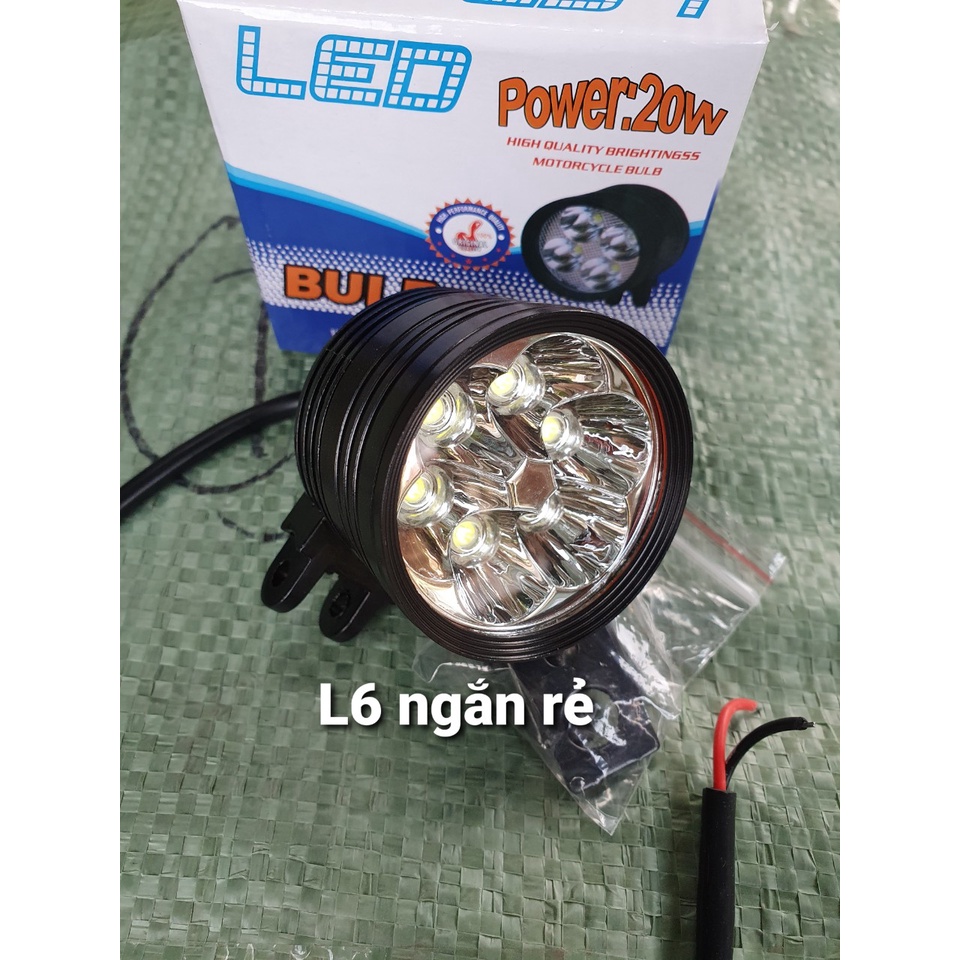 ĐÈN TRỢ SÁNG L6 NGẮN 3 CHẾ ĐỘ SÁNG MẠNH - LẮP CHÂN GƯƠNG