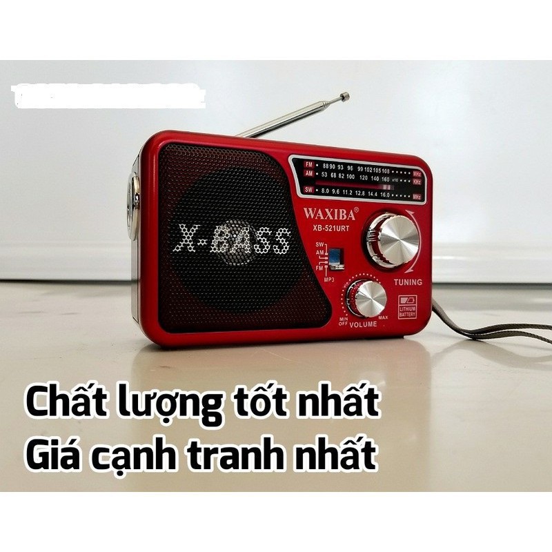 Đài radio FM sony 521UT dành cho người già- Đài FM 521 có hỗ trợ thẻ nhớ TF và USB có đèn pin