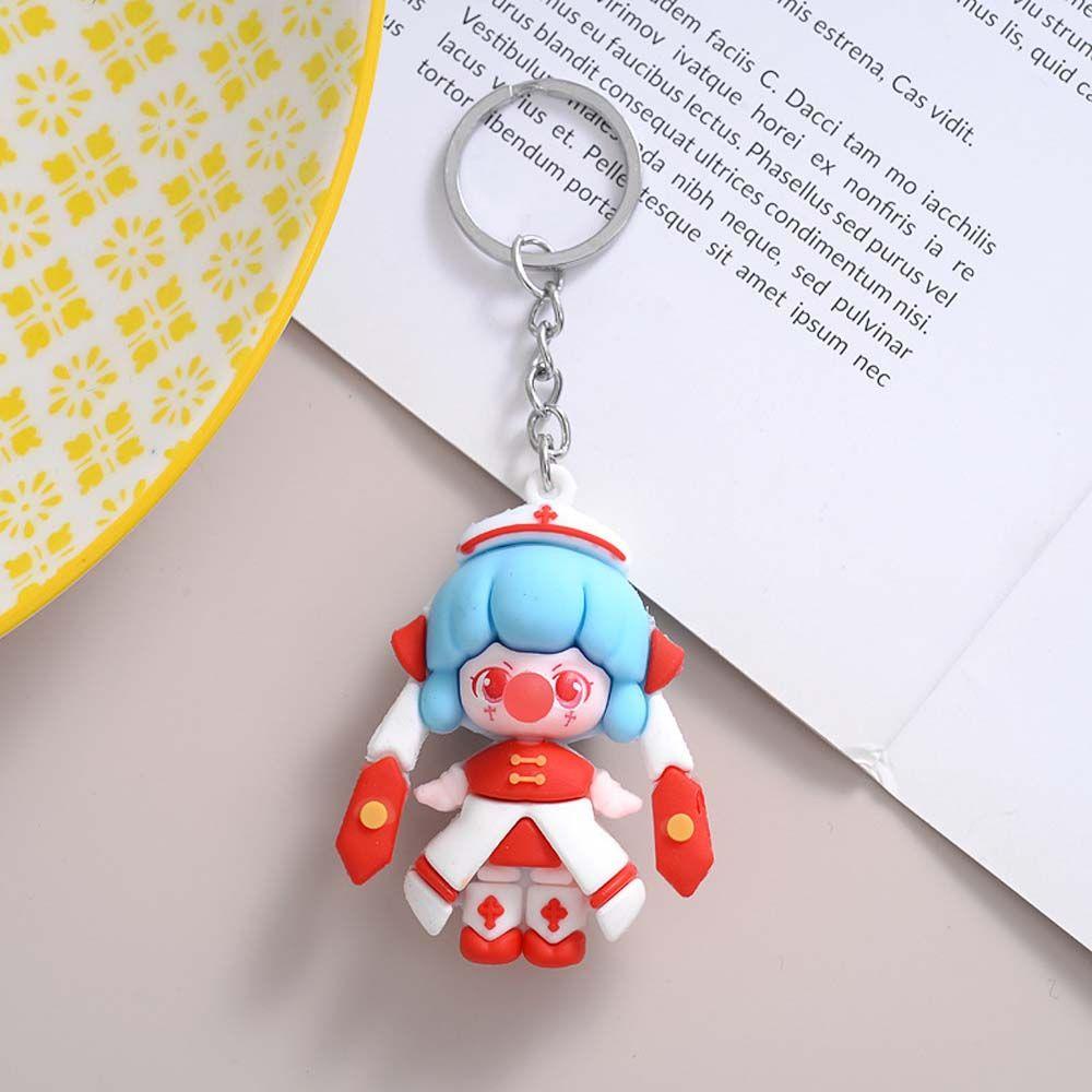 Móc Khóa Hình Cô Gái Thổi Bong Bóng Hoạt Hình Sáng Tạo
