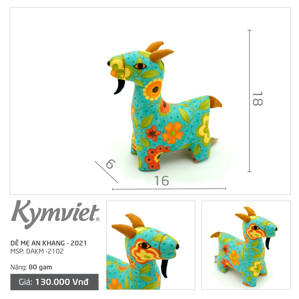 Đồ Chơi Nhồi Bông Hình Dê An Khang Mẹ Kymviet Craft Cotton