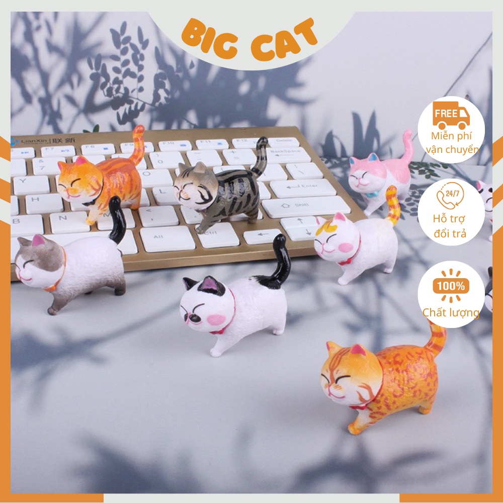 Mèo mô hình trang trí taplo xe hơi, tiểu cảnh, bàn học, bàn làm việc siêu cute Big Cat Shop | BigBuy360 - bigbuy360.vn