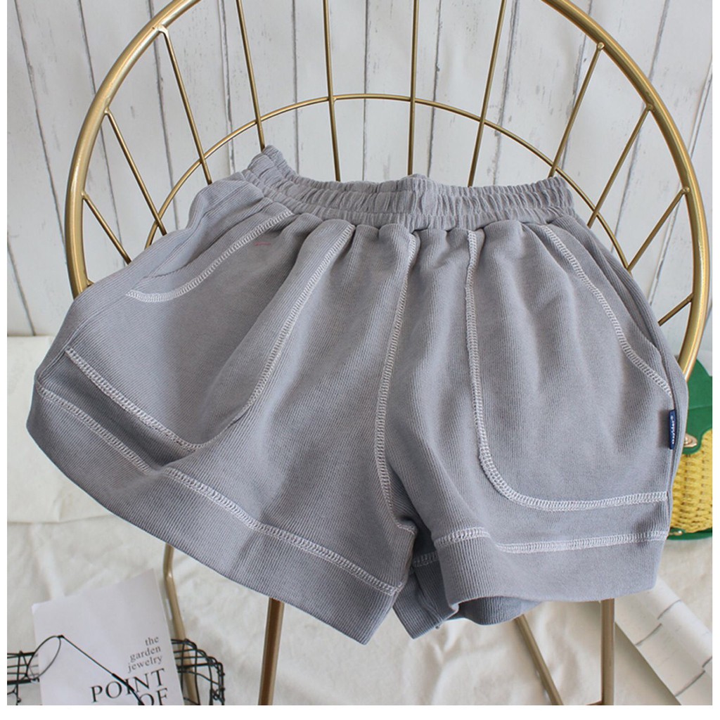 [Mã FAMAYWA giảm 10K đơn 50K] Quần Short Nam Nữ Thun Chỉ Nổi Ống Rộng Siêu Chất Q22 | BigBuy360 - bigbuy360.vn