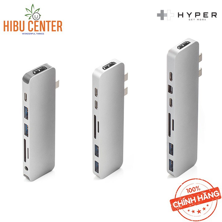 [Cho Macbook Pro/ Air] Hub USB-C Cổng chuyển HyperDrive Pro 8-IN-2 GN28D - Follow HIBUCENTER Giảm 5%