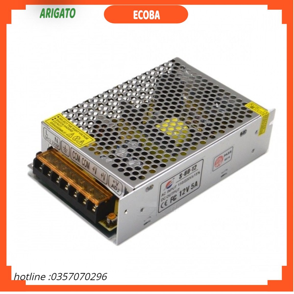 Nguồn Tổng Tổ Ong 12V 5A 10A 15A 20A 30A Dùng Cho Camera Giám Sát thiết bị camera,đèn led hàng  chất lượng cao ECOBA
