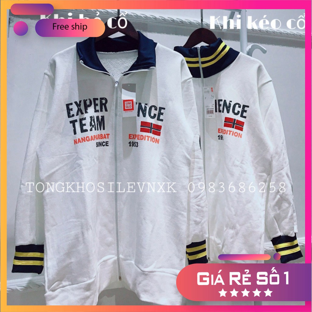 ÁO SWEATER TAY DÀI KHÓA KÉO SINCE 1953 - ÁO NỈ NGOẠI MẶC 2 KIỂU - (Sp sẵn) [trend]