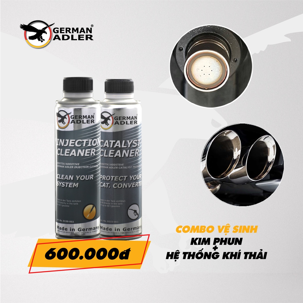 Dung dịch vệ sinh kim phun và bộ lọc khí thải German Adler nhập Đức
