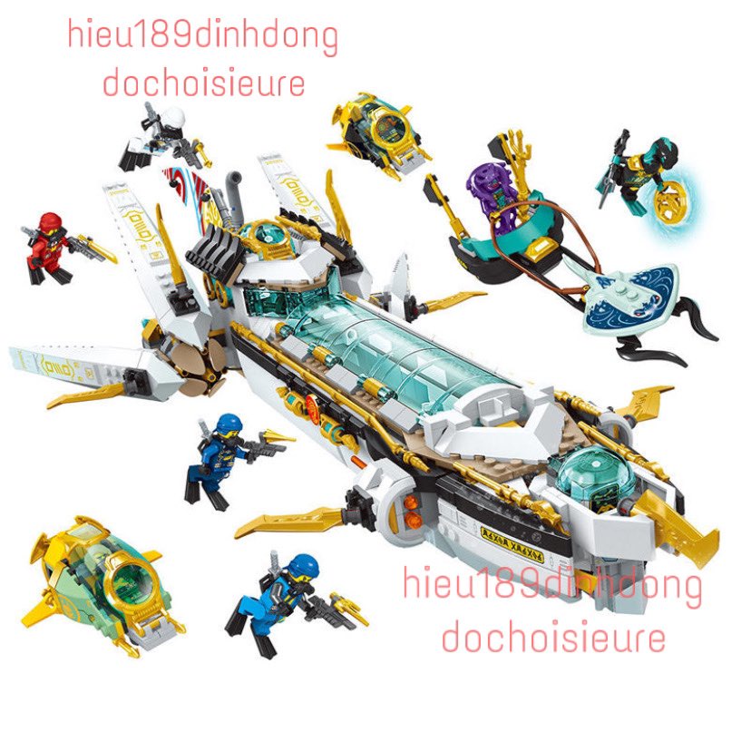 Lắp ráp xếp hình Chiến Hạm Dũng Mãnh Hydro Bounty của ninja 71756 60086