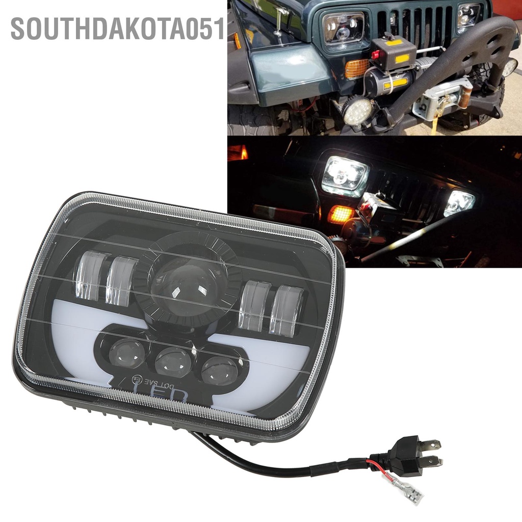 [Hàng Sẵn] Đèn pha LED vuông 5x7in 90W chiếu sáng cao Chùm thấp IP67 Chống nước cho xe máy ô tô【Southdakota051】