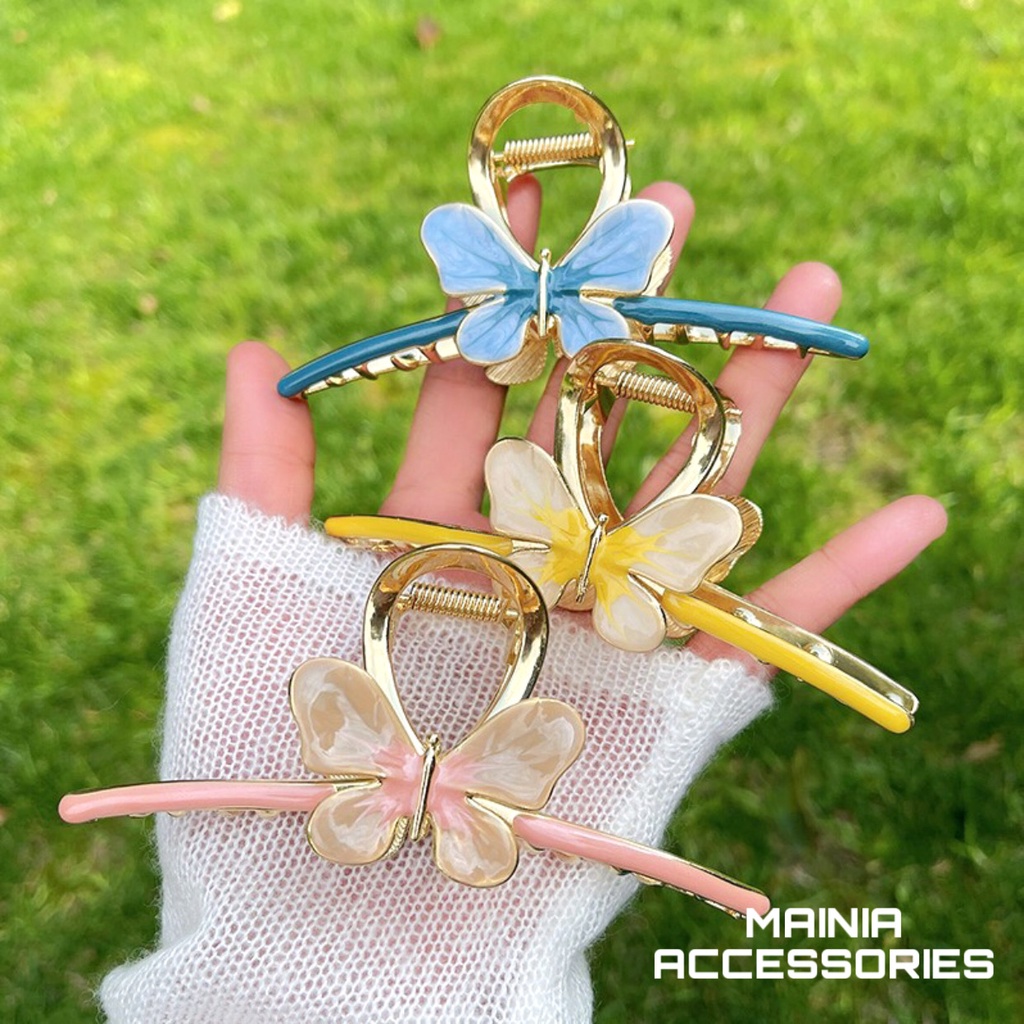 Kẹp Tóc Càng Cua Kim Loại Butterfly Nhiều Màu Sắc Siêu Xinh Dễ Thương Mainia Shop
