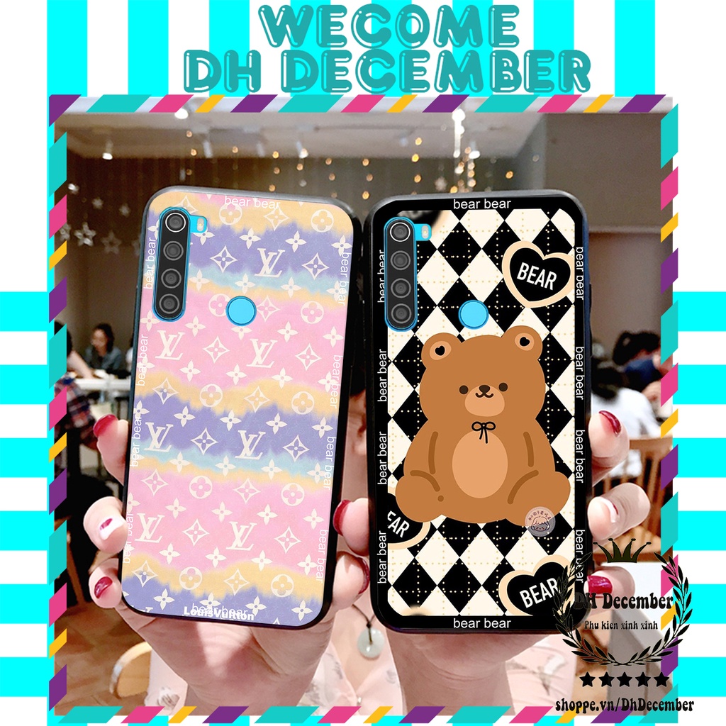 Ốp lưng Xiaomi REDMI NOTE 8 in hình 3D GẤU HỒNG-GẤU BE3R -XINH XẺO CỰC ĐẸP