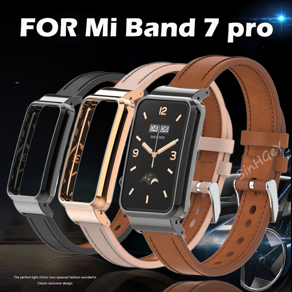 Dây Đeo Thay Thế Chất Liệu Da Bò Cho Xiaomi Mi Band 7 Pro 7pro