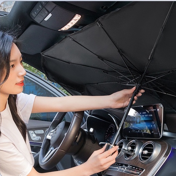 Ô Che Nắng Ô Tô Ô Che Kính Lái Ô Tô - Chất Liệu Bạt Phủ Titan Cách Nhiệt, Chống Nắng Bảo Vệ Nội Thất ÔTô [Hàng Cao Cấp]