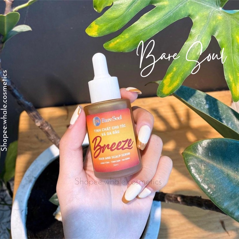 Serum Dưỡng Tóc Và Da Đầu Mềm Mượt, Giảm Rụng Tóc, Phục Hồi Tóc BareSoul BREEZE Hair & Scalp Serum 30ml