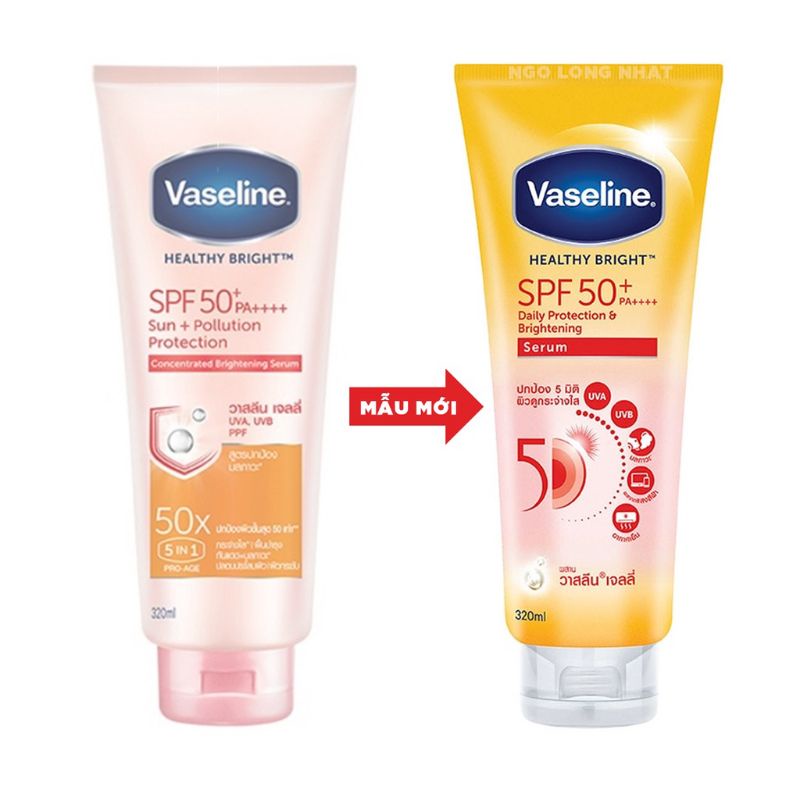 Dưỡnh thể trắng da Vaseline 50x Spf 50++