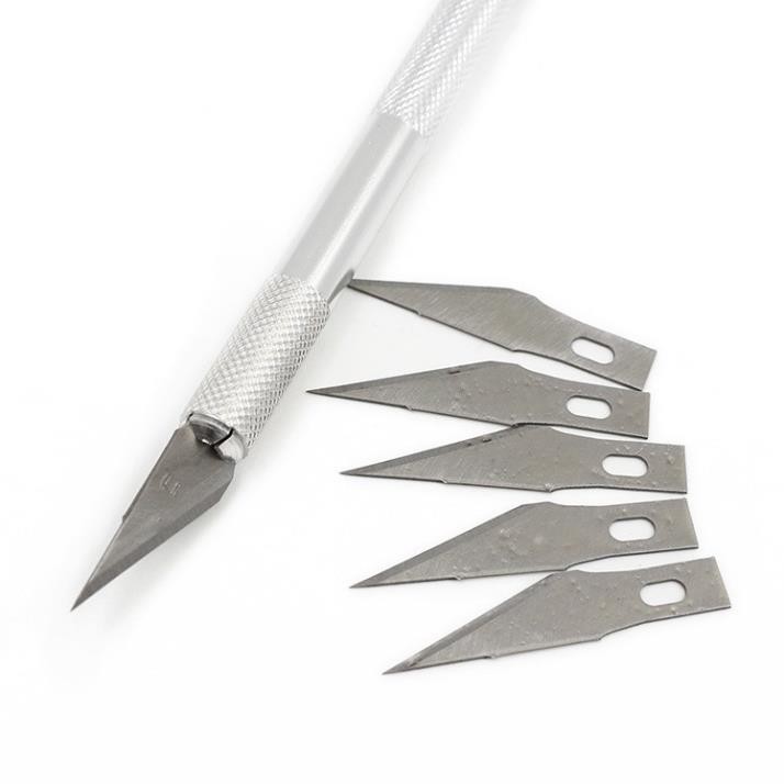 Bộ Dao Khắc Đa Năng, Điêu Khắc Gỗ Nghệ Thuật Cán Nhôm Dài 14cm ❤️freeship❤️