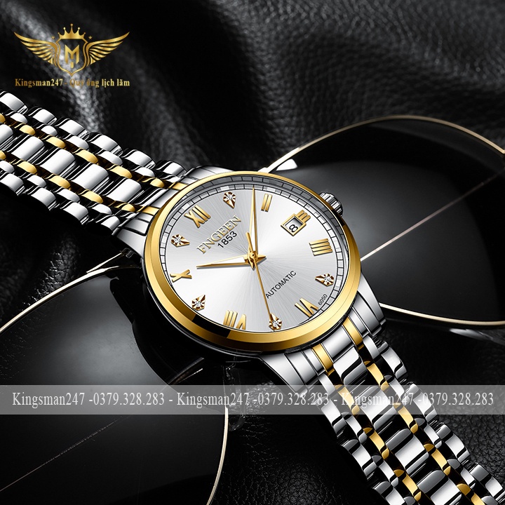 Đồng hồ cơ nam chính hãng Fngeen 6050 dây thép không gỉ, cơ automatic tự động, thời trang sang trọng [Tặng tháo dây] | BigBuy360 - bigbuy360.vn