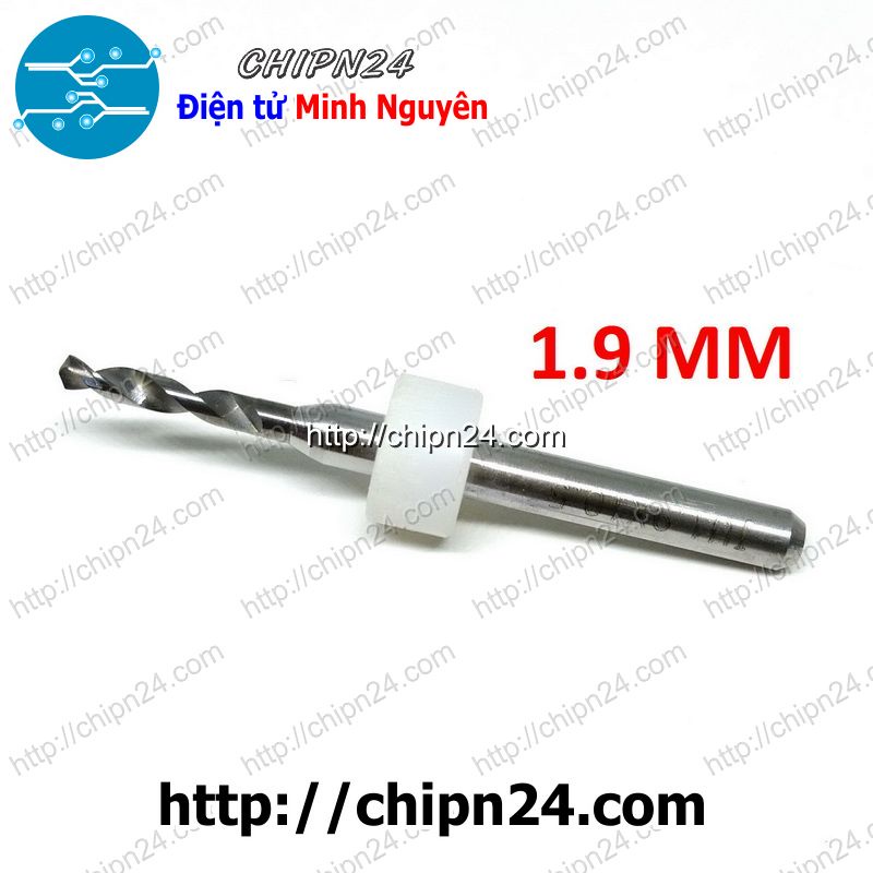[2 CÂY] Mũi khoan mạch in CNC 1.9mm (Mạch điện tử, PCB)