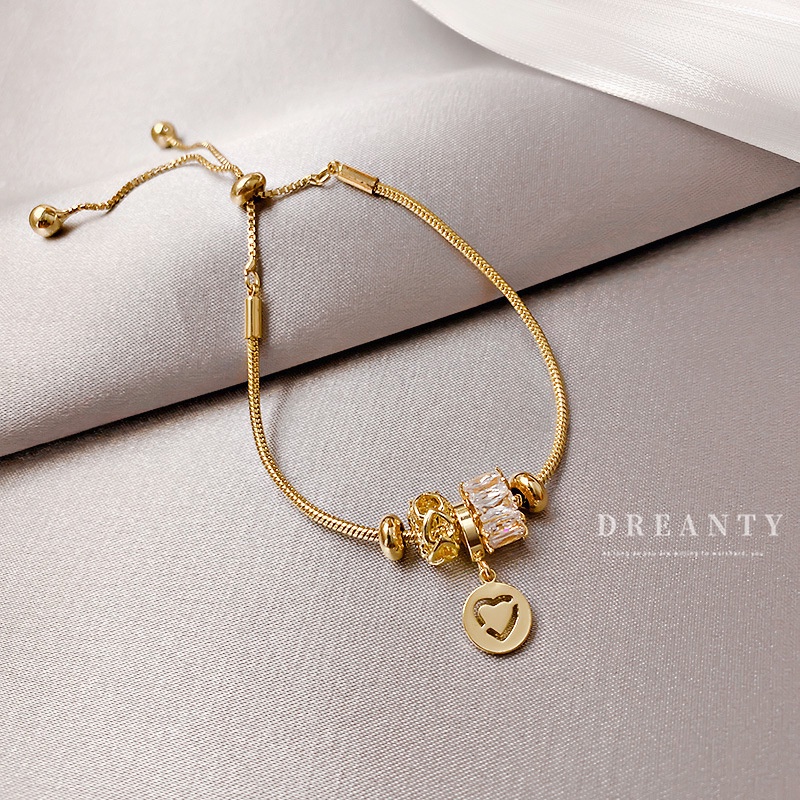 Vòng Đeo Tay Đính Kim Cương Giả Phong Cách Hàn Quốc Thời Trang Cho Nữ