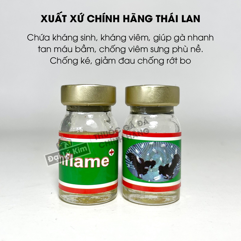 Sản phẩm làm lành tang gà đá Inflame, chai 5ml, nhập khẩu chính hãng Thái Lan
