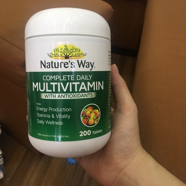 Vitamin tổng hợp hàng ngày natures way - multivitamin complete daily spirulina nature’s way úc, lọ 200 viên