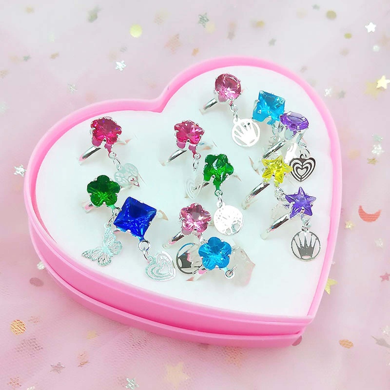 Bộ 12 / 36 nhẫn bằng hợp kim xinh xắn cho bé gái