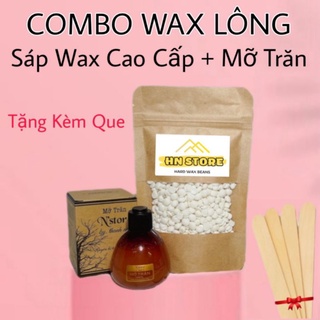 Combo sáp wax lông triệt lông tiện lợi, sáp wax beans nhập khẩu, mỡ trăn nguyên chất