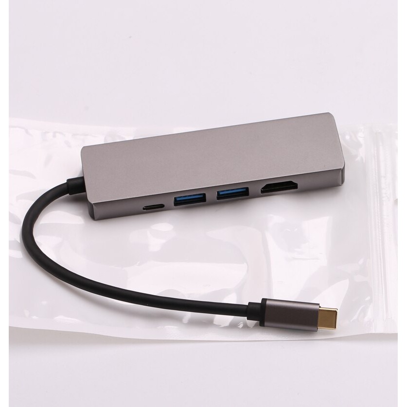 [COD Ready Stocks] 5in1 Type C to HDMI 4K TV USB3.0 Video Adapter Converter